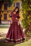 Swasthika By LNB1900 Cotton Chex With Zari Weaving Work Lehenga With Blouse Dupatta Wholesale Suppliers In Mumbai